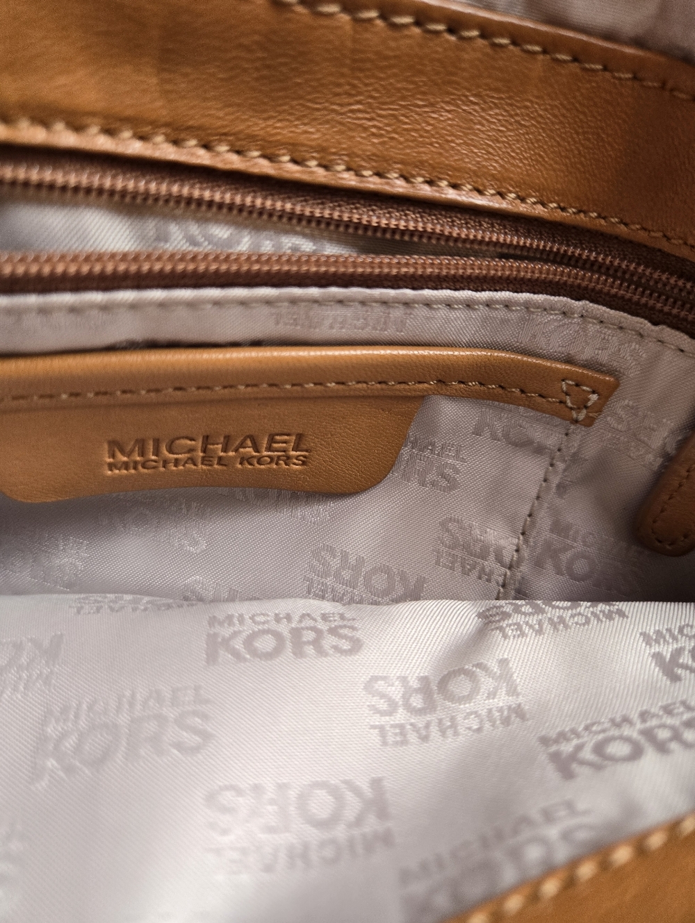 Michael Kors Brown Leather Clutch with Gold Hardware - Picture 3 of 5